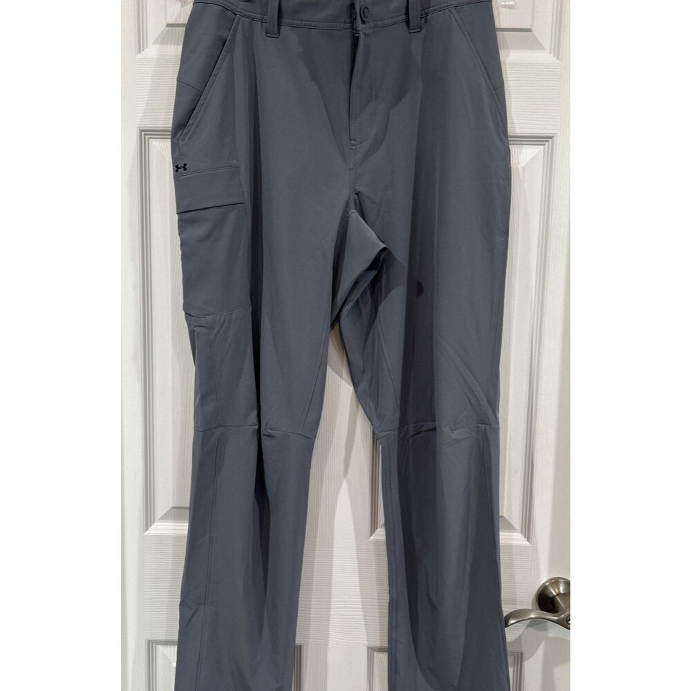 Under Armour Men's 34x32 Mantra Cargo Pants Gray Stretch Performance Tactical